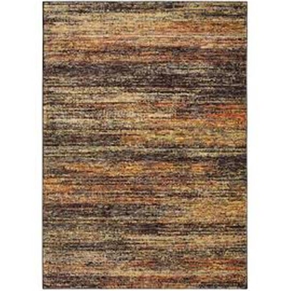 Oriental Weavers A8037C068253ST 2 x 8 ft. 3 in. Atlas Area Rug; Gold & Charcoal A8037C068253ST - main